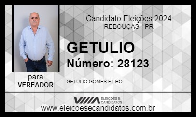 Candidato GETULIO 2024 - REBOUÇAS - Eleições