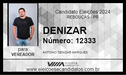 Candidato DENIZAR 2024 - REBOUÇAS - Eleições