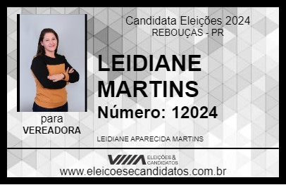 Candidato LEIDIANE MARTINS 2024 - REBOUÇAS - Eleições