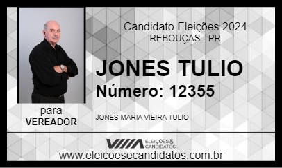 Candidato JONES TULIO 2024 - REBOUÇAS - Eleições