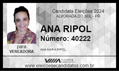 Candidato ANA RIPOL 2024 - ALVORADA DO SUL - Eleições