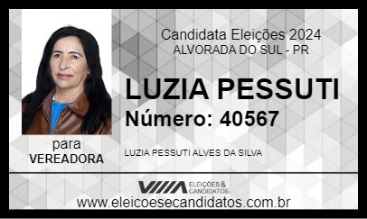 Candidato LUZIA PESSUTI 2024 - ALVORADA DO SUL - Eleições