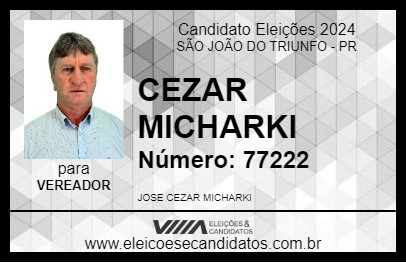 Candidato CEZAR MICHARKI 2024 - SÃO JOÃO DO TRIUNFO - Eleições