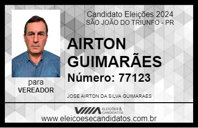 Candidato AIRTON GUIMARÃES 2024 - SÃO JOÃO DO TRIUNFO - Eleições