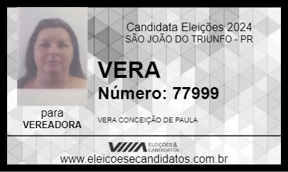 Candidato VERA  2024 - SÃO JOÃO DO TRIUNFO - Eleições