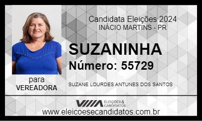 Candidato SUZANINHA 2024 - INÁCIO MARTINS - Eleições