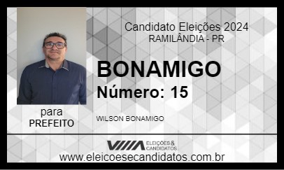 Candidato BONAMIGO 2024 - RAMILÂNDIA - Eleições