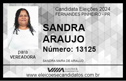 Candidato SANDRA ARAUJO 2024 - FERNANDES PINHEIRO - Eleições