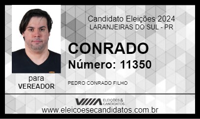 Candidato CONRADO 2024 - LARANJEIRAS DO SUL - Eleições