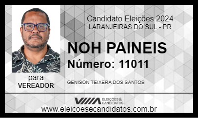 Candidato NOH PAINEIS 2024 - LARANJEIRAS DO SUL - Eleições