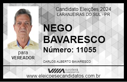 Candidato NEGO BAVARESCO 2024 - LARANJEIRAS DO SUL - Eleições