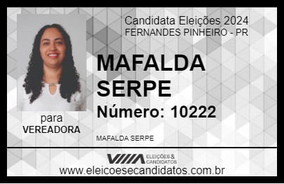 Candidato MAFALDA SERPE 2024 - FERNANDES PINHEIRO - Eleições