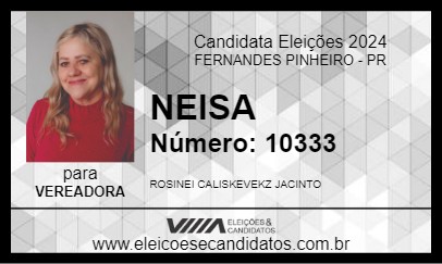 Candidato NEISA 2024 - FERNANDES PINHEIRO - Eleições