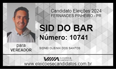 Candidato SID DO BAR 2024 - FERNANDES PINHEIRO - Eleições