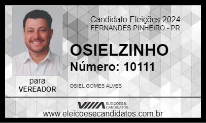 Candidato OSIELZINHO 2024 - FERNANDES PINHEIRO - Eleições