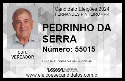 Candidato PEDRINHO DA SERRA 2024 - FERNANDES PINHEIRO - Eleições