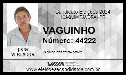 Candidato VAGUINHO 2024 - JOAQUIM TÁVORA - Eleições