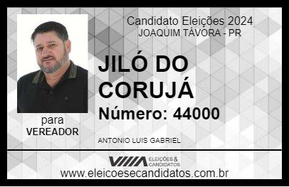 Candidato JILÓ DO CORUJÁ 2024 - JOAQUIM TÁVORA - Eleições