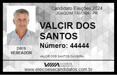 Candidato VALCIR DOS SANTOS 2024 - JOAQUIM TÁVORA - Eleições