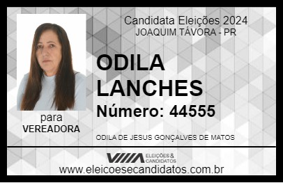 Candidato ODILA LANCHES 2024 - JOAQUIM TÁVORA - Eleições