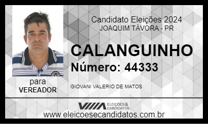 Candidato CALANGUINHO 2024 - JOAQUIM TÁVORA - Eleições