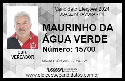 Candidato MAURINHO DA ÁGUA VERDE 2024 - JOAQUIM TÁVORA - Eleições