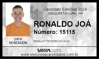 Candidato RONALDO JOÁ 2024 - JOAQUIM TÁVORA - Eleições