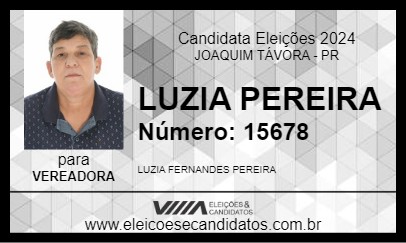 Candidato LUZIA PEREIRA 2024 - JOAQUIM TÁVORA - Eleições