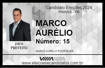 Candidato MARCO AURÉLIO 2024 - PINHAIS - Eleições