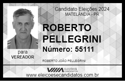 Candidato ROBERTO PELLEGRINI 2024 - MATELÂNDIA - Eleições