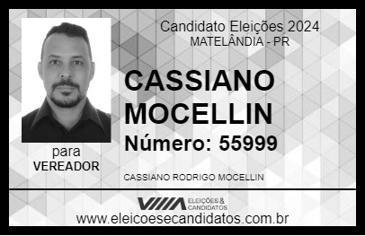 Candidato CASSIANO MOCELLIN 2024 - MATELÂNDIA - Eleições