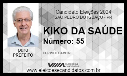 Candidato KIKO DA SAÚDE 2024 - SÃO PEDRO DO IGUAÇU - Eleições