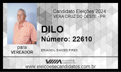 Candidato DILO 2024 - VERA CRUZ DO OESTE - Eleições