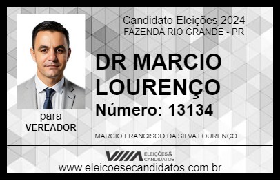 Candidato DR MARCIO LOURENÇO 2024 - FAZENDA RIO GRANDE - Eleições