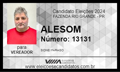 Candidato ALESOM 2024 - FAZENDA RIO GRANDE - Eleições