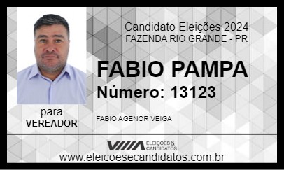 Candidato FABIO PAMPA 2024 - FAZENDA RIO GRANDE - Eleições