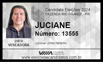 Candidato JUCIANE 2024 - FAZENDA RIO GRANDE - Eleições