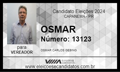 Candidato OSMAR 2024 - CAPANEMA - Eleições