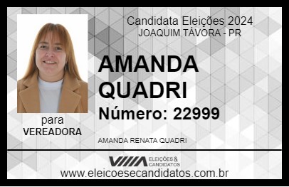 Candidato AMANDA QUADRI 2024 - JOAQUIM TÁVORA - Eleições