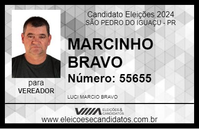 Candidato MARCINHO BRAVO 2024 - SÃO PEDRO DO IGUAÇU - Eleições