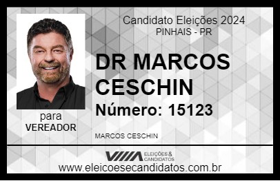 Candidato DR MARCOS CESCHIN 2024 - PINHAIS - Eleições