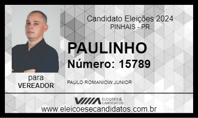 Candidato PAULINHO 2024 - PINHAIS - Eleições