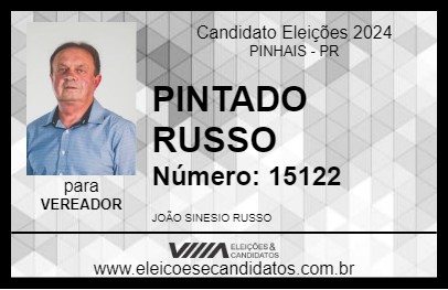 Candidato PINTADO RUSSO 2024 - PINHAIS - Eleições