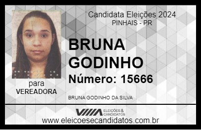 Candidato BRUNA GODINHO 2024 - PINHAIS - Eleições