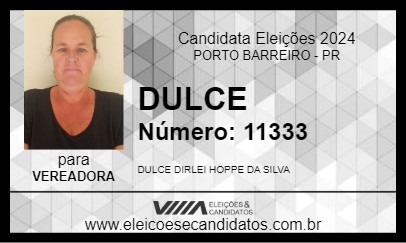 Candidato DULCE 2024 - PORTO BARREIRO - Eleições