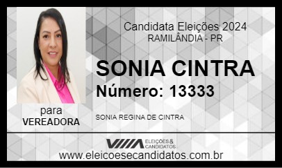 Candidato SONIA CINTRA 2024 - RAMILÂNDIA - Eleições