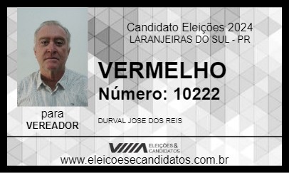 Candidato VERMELHO 2024 - LARANJEIRAS DO SUL - Eleições