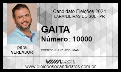 Candidato GAITA 2024 - LARANJEIRAS DO SUL - Eleições