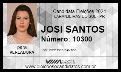 Candidato JOSI SANTOS 2024 - LARANJEIRAS DO SUL - Eleições