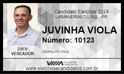 Candidato JUVINHA VIOLA 2024 - LARANJEIRAS DO SUL - Eleições